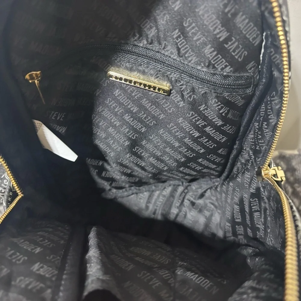 ❤️Steve Madden Signature Black Mini Backpack - Picture 5 of 5